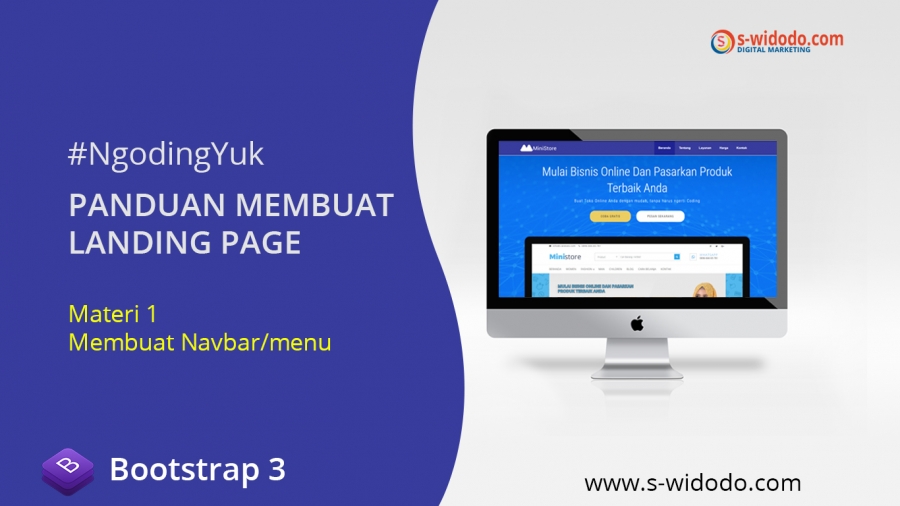 Panduan Membuat Landing Page Dengan Bootstrap 3 - Materi 1 Membuat Menu