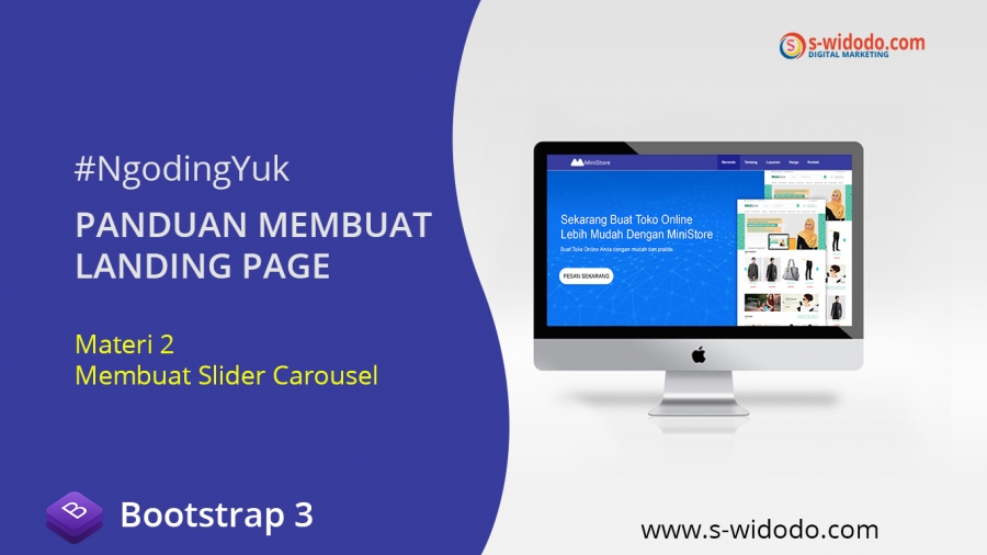 Panduan Membuat Landing Page Dengan Bootstrap 3 - Materi 2 Membuat Slider